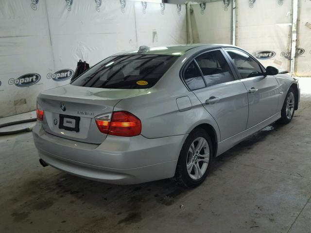 WBAVC93508K041380 - 2008 BMW 328 XI SILVER photo 4