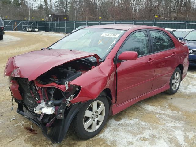 2T1BR32E17C756851 - 2007 TOYOTA COROLLA CE RED photo 2