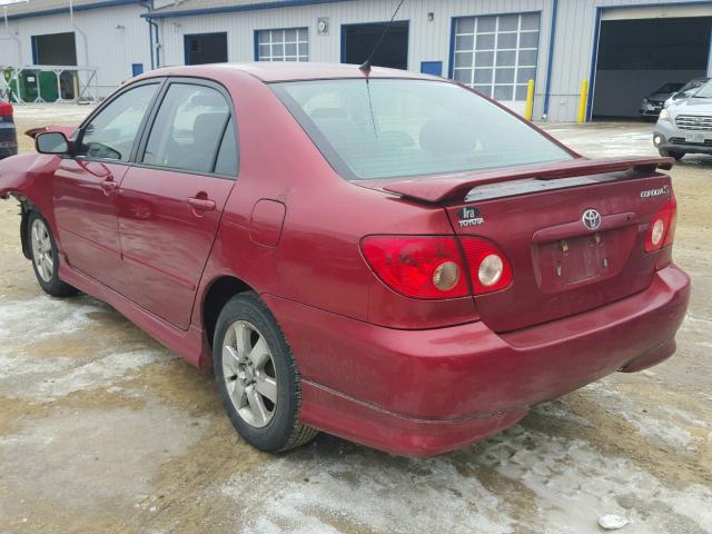 2T1BR32E17C756851 - 2007 TOYOTA COROLLA CE RED photo 3