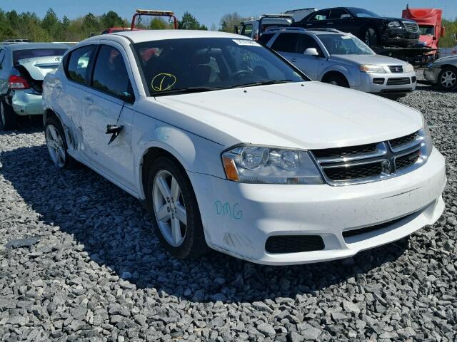 1C3CDZAB4DN648704 - 2013 DODGE AVENGER SE WHITE photo 1