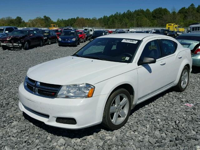 1C3CDZAB4DN648704 - 2013 DODGE AVENGER SE WHITE photo 2