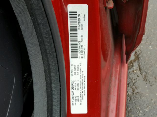 1B3CC4FB5AN154679 - 2010 DODGE AVENGER SX RED photo 10