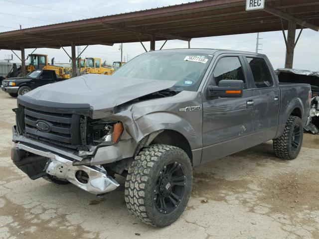 1FTEW1C87AFD86670 - 2010 FORD F150 SUPER GRAY photo 2