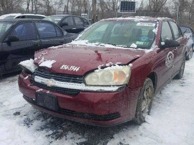 1G1ZT52894F199348 - 2004 CHEVROLET MALIBU LS RED photo 2