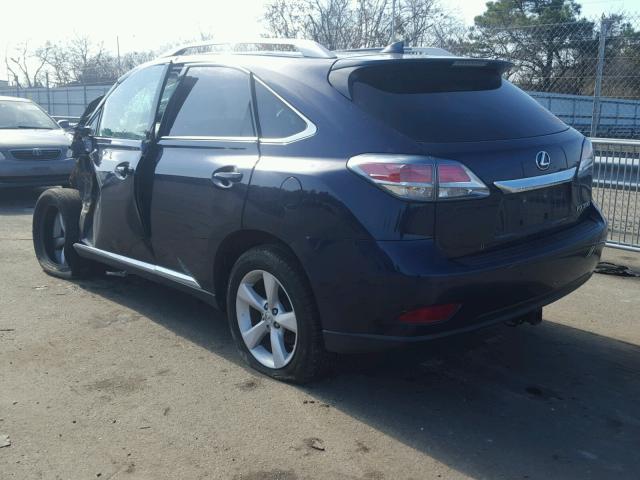 2T2BK1BA1FC253336 - 2015 LEXUS RX 350 BLUE photo 3