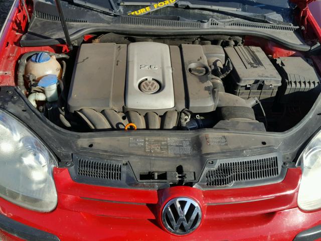 WVWAS71K27W034231 - 2007 VOLKSWAGEN RABBIT RED photo 7