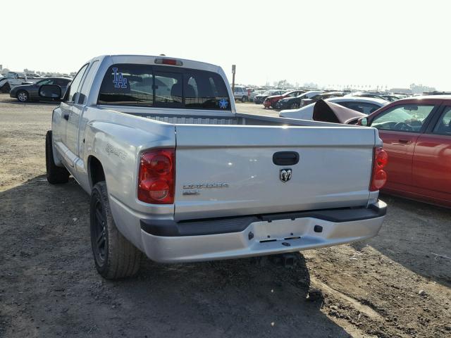 1D7HE42K27S192729 - 2007 DODGE DAKOTA SLT SILVER photo 3