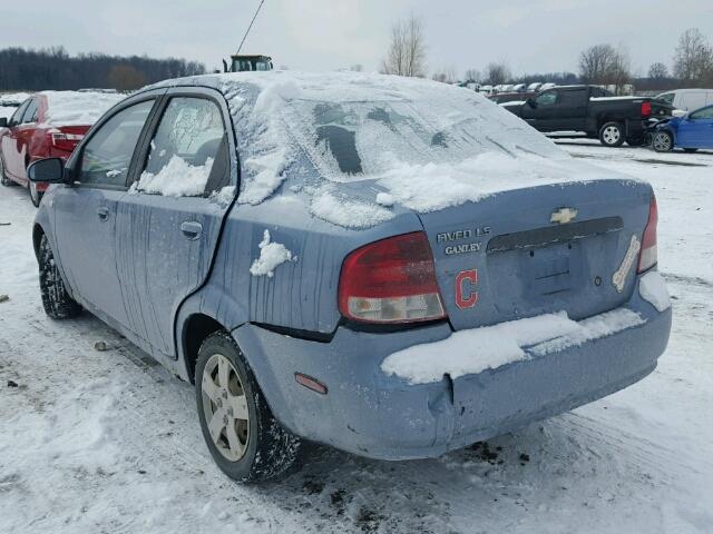 KL1TD56616B629491 - 2006 CHEVROLET AVEO BASE BLUE photo 3