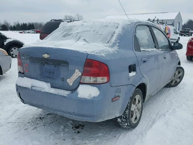 KL1TD56616B629491 - 2006 CHEVROLET AVEO BASE BLUE photo 4