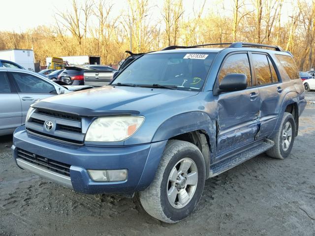 JTEBU14R738003376 - 2003 TOYOTA 4RUNNER SR BLUE photo 2