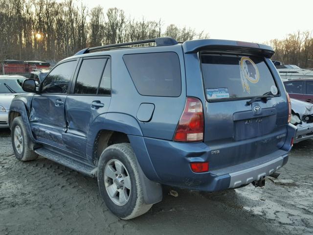 JTEBU14R738003376 - 2003 TOYOTA 4RUNNER SR BLUE photo 3