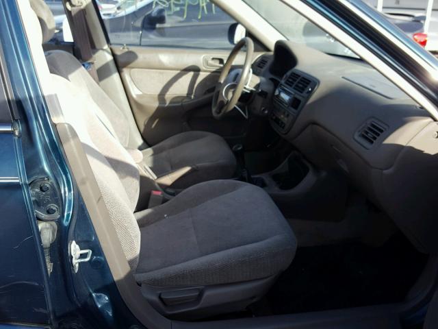 1HGEJ8544TL040017 - 1996 HONDA CIVIC EX მწვანე ფოტო 5