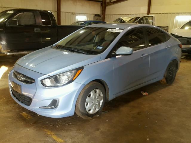 KMHCT4AE7DU347762 - 2013 HYUNDAI ACCENT GLS BLUE photo 2