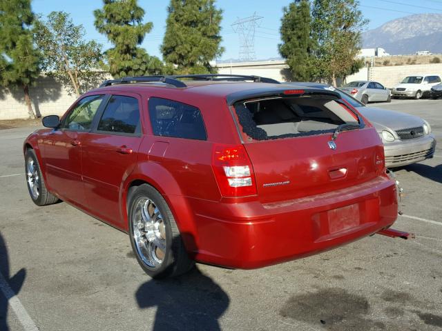 2D4FV48VX5H536317 - 2005 DODGE MAGNUM SXT RED photo 3