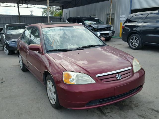 2HGES26702H518805 - 2002 HONDA CIVIC EX წითელი ფოტო 1