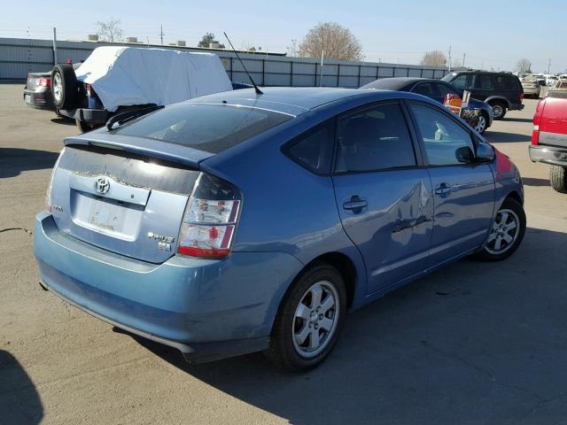 JTDKB22U940011776 - 2004 TOYOTA PRIUS BLUE photo 4