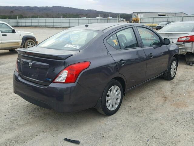 3N1CN7AP1FL815017 - 2015 NISSAN VERSA S GRAY photo 4