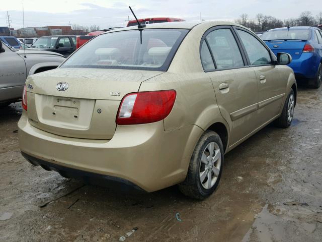 KNADH4A36A6619952 - 2010 KIA RIO LX Ոսկեգույն լուսանկար 4