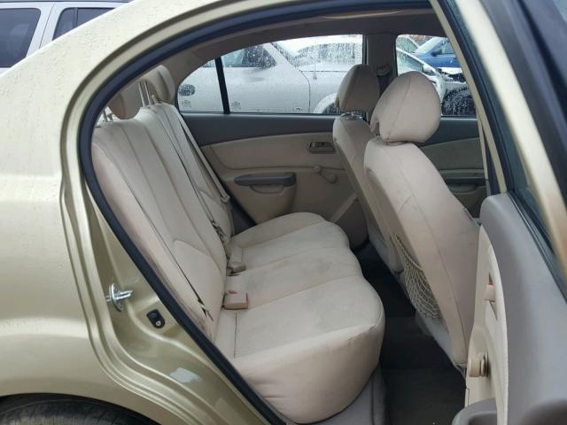 KNADH4A36A6619952 - 2010 KIA RIO LX Ոսկեգույն լուսանկար 6