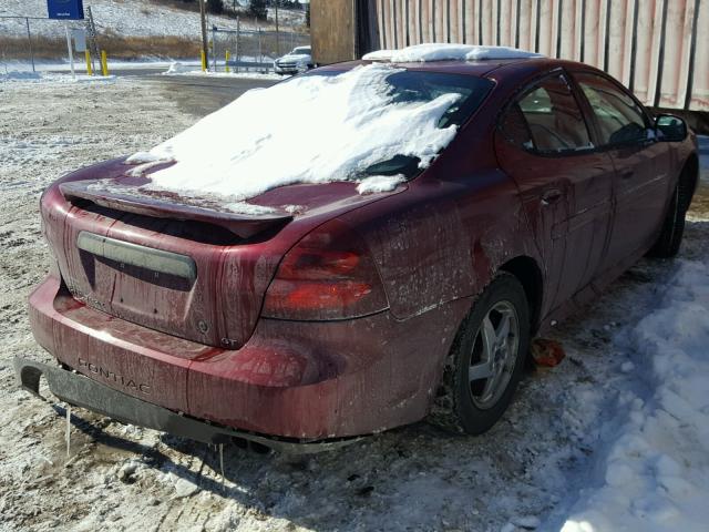 2G2WP522741276577 - 2004 PONTIAC GRAND PRIX MAROON photo 4
