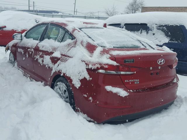 5NPD74LFXHH105230 - 2017 HYUNDAI ELANTRA SE RED photo 3