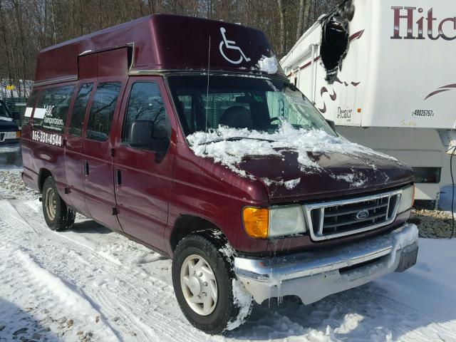 1FTNS24W54HA34372 - 2004 FORD ECONOLINE BURGUNDY photo 1