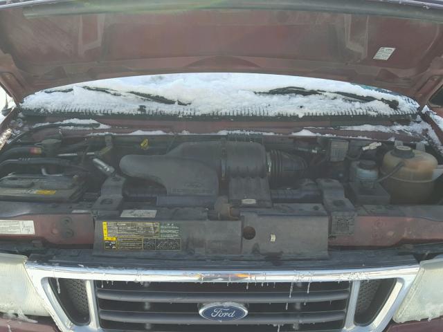 1FTNS24W54HA34372 - 2004 FORD ECONOLINE BURGUNDY photo 7