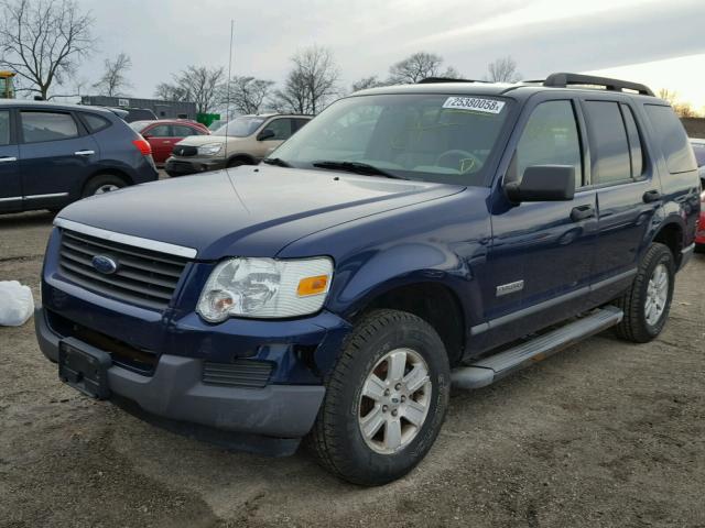 1FMEU72E86UA51223 - 2006 FORD EXPLORER X BLUE photo 2