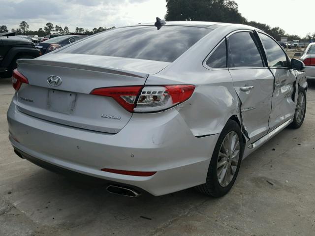 5NPE34AF9FH224080 - 2015 HYUNDAI SONATA SPO SILVER photo 4