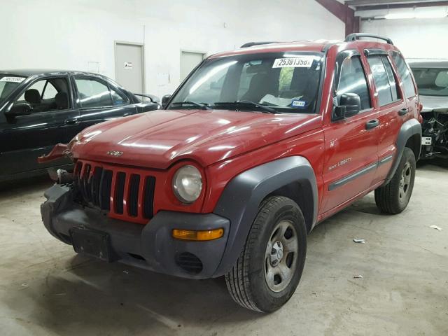 1J4GK48K03W608585 - 2003 JEEP LIBERTY SP RED photo 2