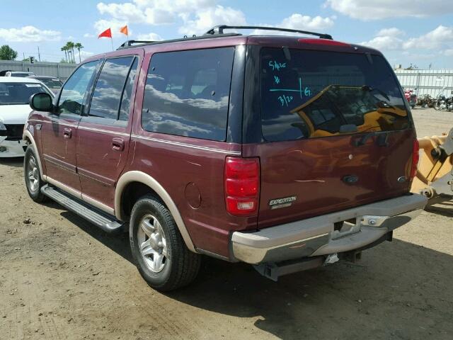 1FMRU17L1WLB14917 - 1998 FORD EXPEDITION MAROON photo 3