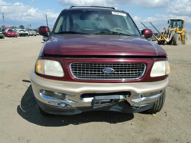 1FMRU17L1WLB14917 - 1998 FORD EXPEDITION MAROON photo 9