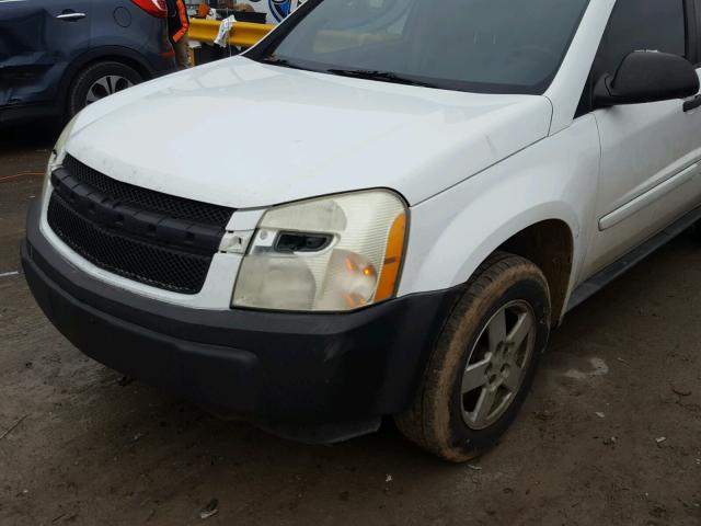 2CNDL13F356023135 - 2005 CHEVROLET EQUINOX LS WHITE photo 9