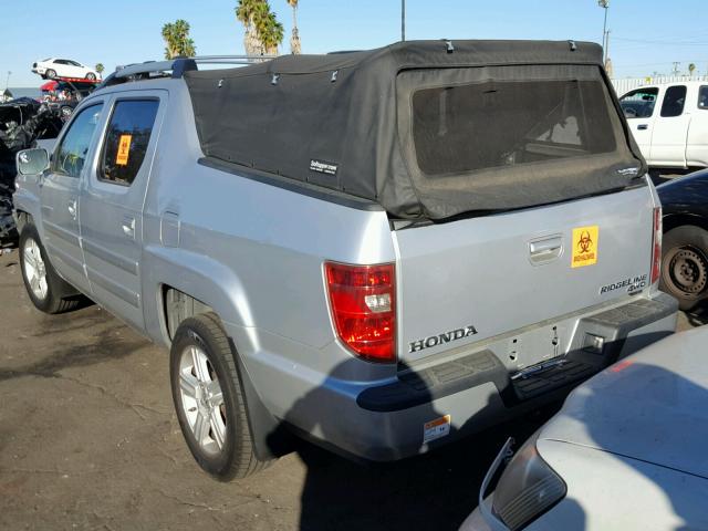 5FPYK1F51AB010570 - 2010 HONDA RIDGELINE SILVER photo 3