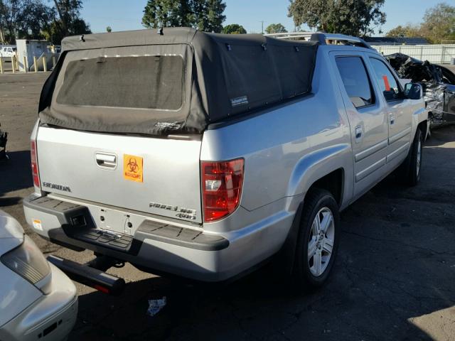 5FPYK1F51AB010570 - 2010 HONDA RIDGELINE SILVER photo 4