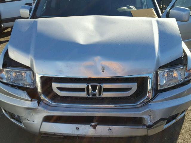 5FPYK1F51AB010570 - 2010 HONDA RIDGELINE SILVER photo 7