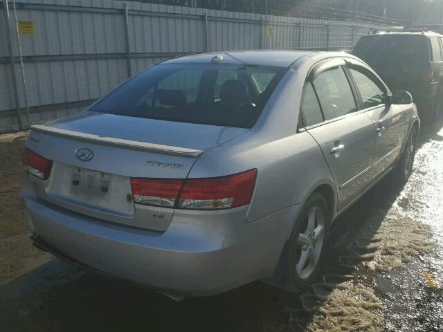 5NPEU46F77H261068 - 2007 HYUNDAI SONATA SE SILVER photo 4