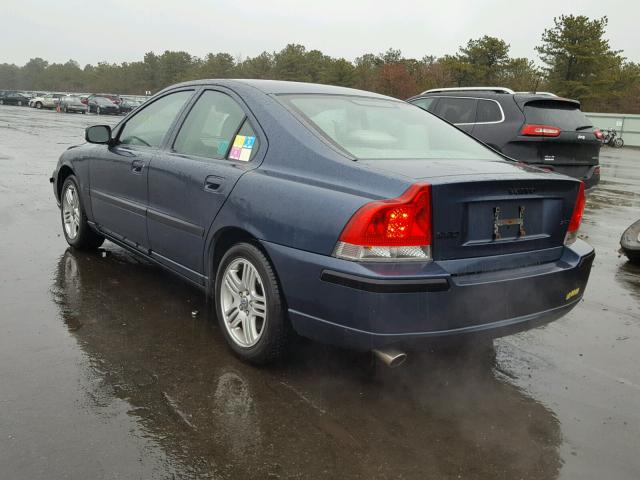 YV1RS592882687208 - 2008 VOLVO S60 2.5T BLUE photo 3