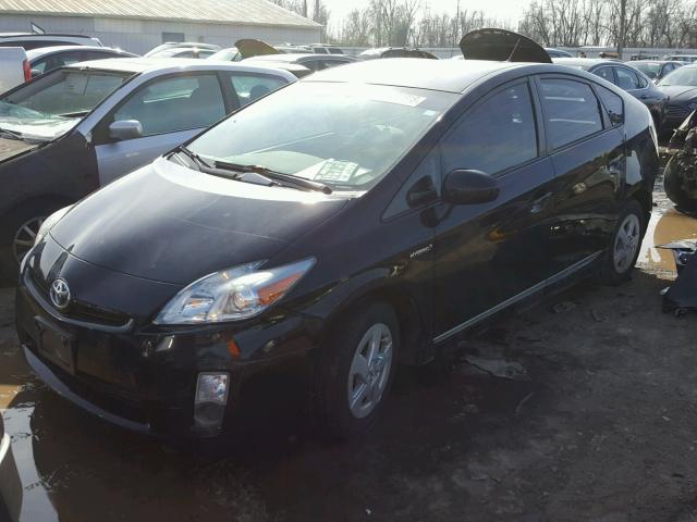 JTDKN3DU8B1380730 - 2011 TOYOTA PRIUS BLACK photo 2