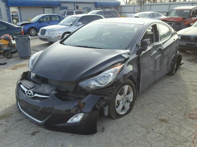 5NPDH4AE7DH200118 - 2013 HYUNDAI ELANTRA GL BLACK photo 2