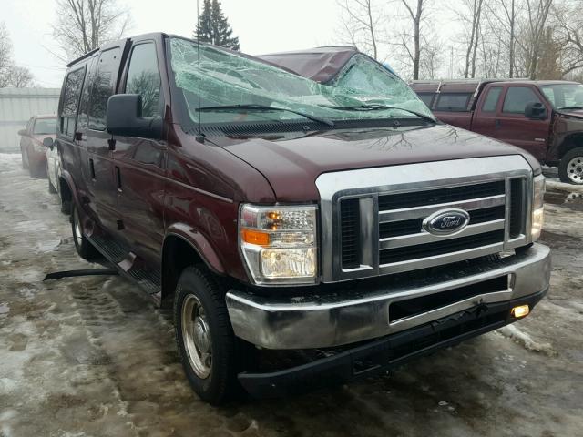 1FDNE1EL6BDA24276 - 2011 FORD ECONOLINE BURGUNDY photo 1