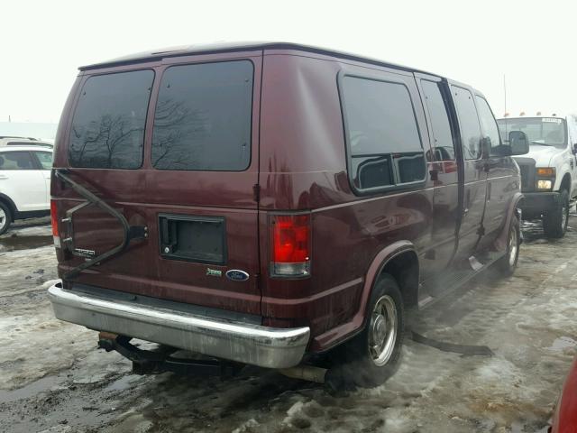 1FDNE1EL6BDA24276 - 2011 FORD ECONOLINE BURGUNDY photo 4