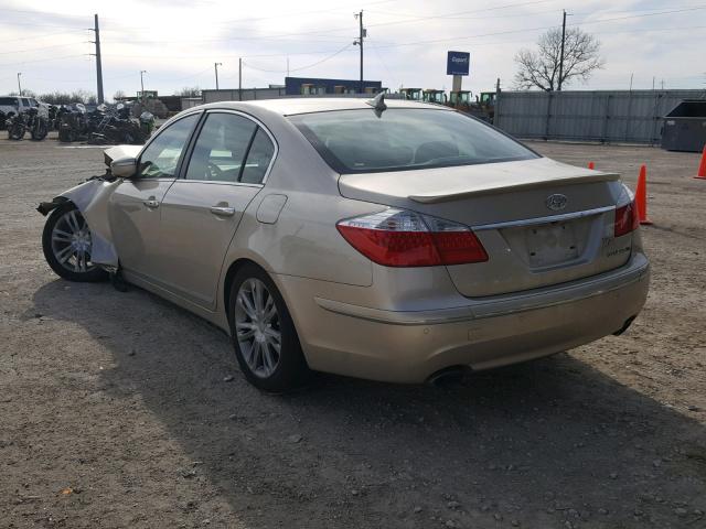 KMHGC46F69U069303 - 2009 HYUNDAI GENESIS 4. GOLD photo 3