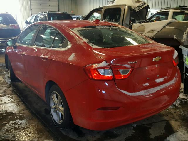 1G1BE5SM8H7231599 - 2017 CHEVROLET CRUZE LT RED photo 3