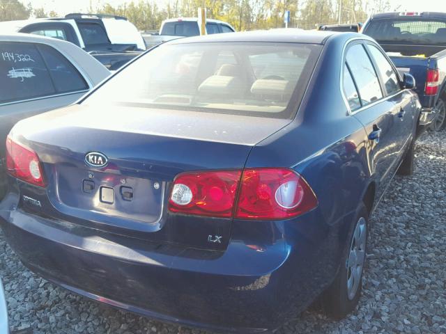 KNAGE123065033683 - 2006 KIA OPTIMA LX BLUE photo 4