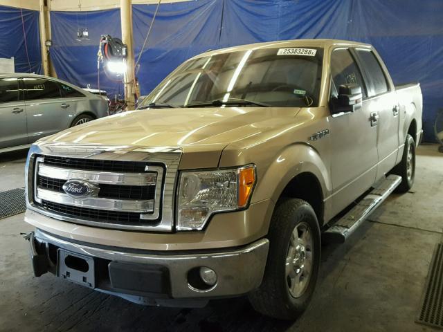 1FTFW1CF9DFB09039 - 2013 FORD F150 SUPER GOLD photo 2