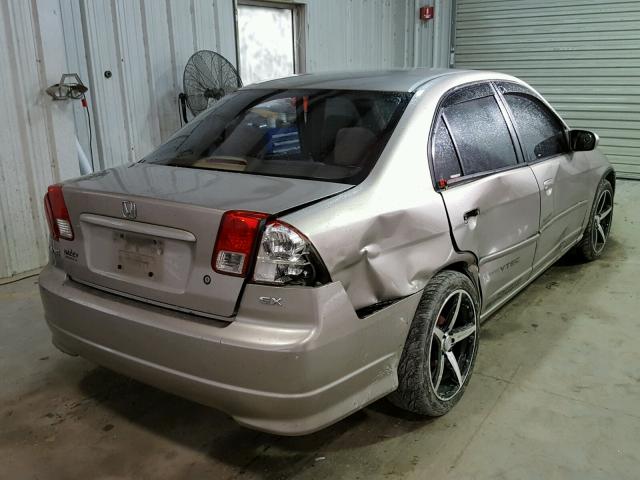 2HGES26784H642758 - 2004 HONDA CIVIC EX TAN photo 4