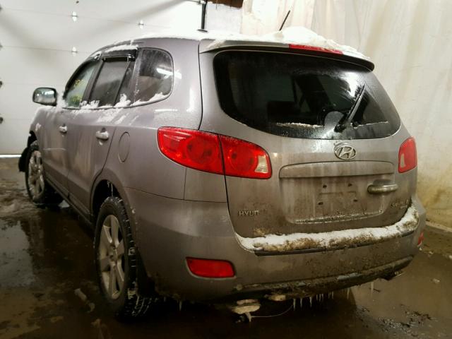 5NMSH13E68H124171 - 2008 HYUNDAI SANTA FE S GRAY photo 3