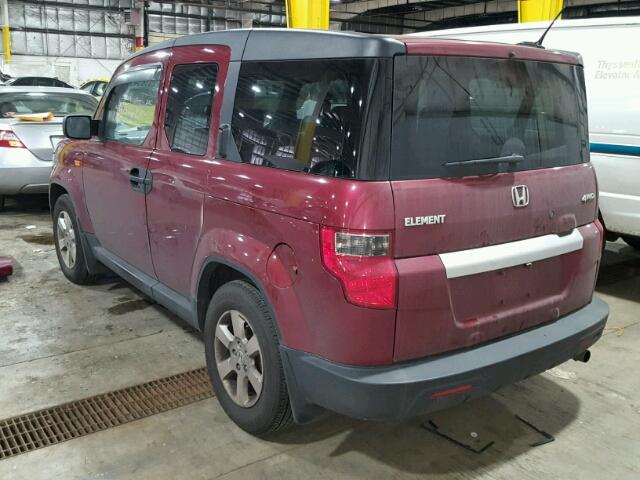 5J6YH28739L005630 - 2009 HONDA ELEMENT EX RED photo 3