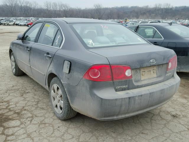 KNAGE123485229399 - 2008 KIA OPTIMA LX GRAY photo 3